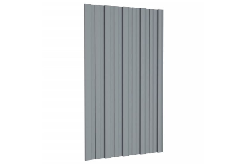 Takplater 36 stk sølv 80x45 cm galvanisert stål - Hus & oppussing - Bygg - Gulv, vegg & tak - Platemateriale & byggeplate - Takpanel & takplate