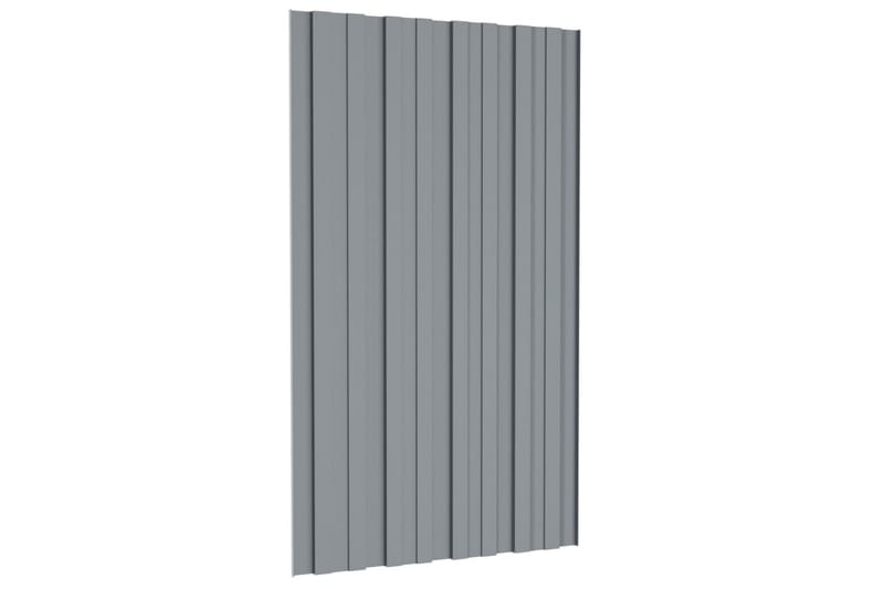 Takplater 36 stk sølv 80x45 cm galvanisert stål - Hus & oppussing - Bygg - Gulv, vegg & tak - Platemateriale & byggeplate - Takpanel & takplate