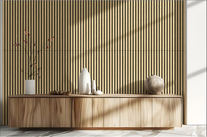 Trelamell akustikkpaneler 120x60x1,8 cm 4-pack - Hus & oppussing - Bygg - Gulv, vegg & tak - Platemateriale & byggeplate - Innvendig panel