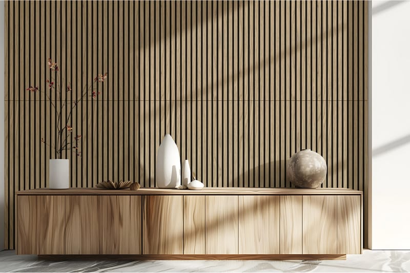 Trelamell akustikkpaneler 120x60x1,8 cm 4-pack - Hus & oppussing - Bygg - Gulv, vegg & tak - Platemateriale & byggeplate - Innvendig panel