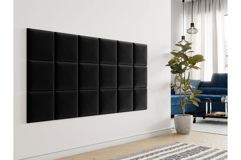 Zaratuz Veggpanel 30x30 cm - Svart - Hus & oppussing - Bygg - Gulv, vegg & tak - Platemateriale & byggeplate - Innvendig panel