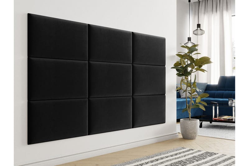 Zaratuz Veggpanel 70x40 cm - Svart - Hus & oppussing - Bygg - Gulv, vegg & tak - Platemateriale & byggeplate - Innvendig panel