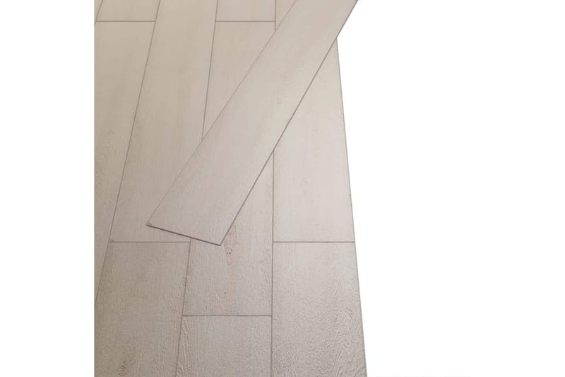 Selvklebende PVC gulvplanker 5,02 m² 2 mm klassisk hvit eik - Selvheftende plast