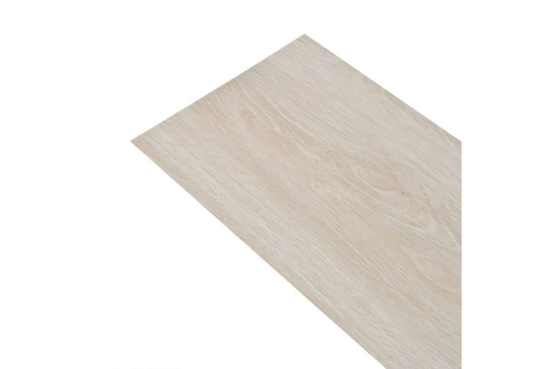 Selvklebende PVC gulvplanker 5,02 m² 2 mm klassisk hvit eik - Selvheftende plast