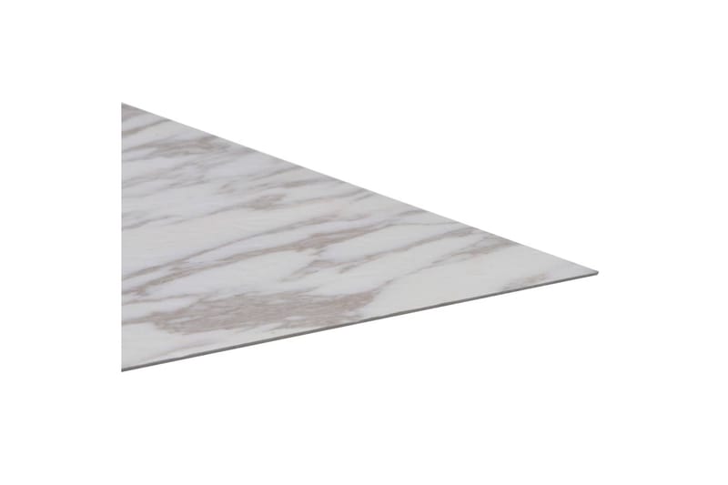 Selvklebende PVC-gulvplanker 5,11 m² hvit marmor - Selvheftende plast