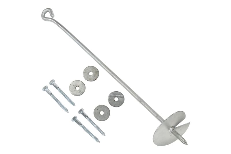 Jordankere 10 stk 10x60 cm galvanisert metall - Hus & oppussing - Bygg - Spiker, skrue & innfesting