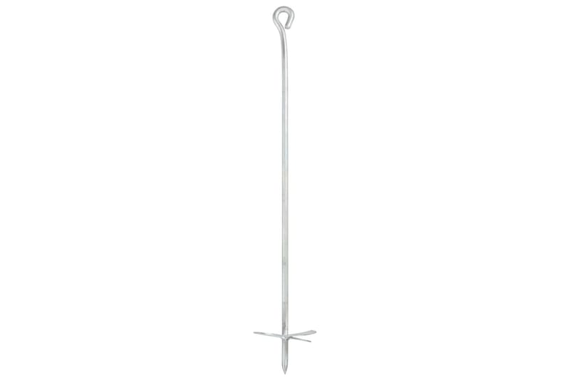 Jordankere 10 stk 10x60 cm galvanisert metall - Hus & oppussing - Bygg - Spiker, skrue & innfesting