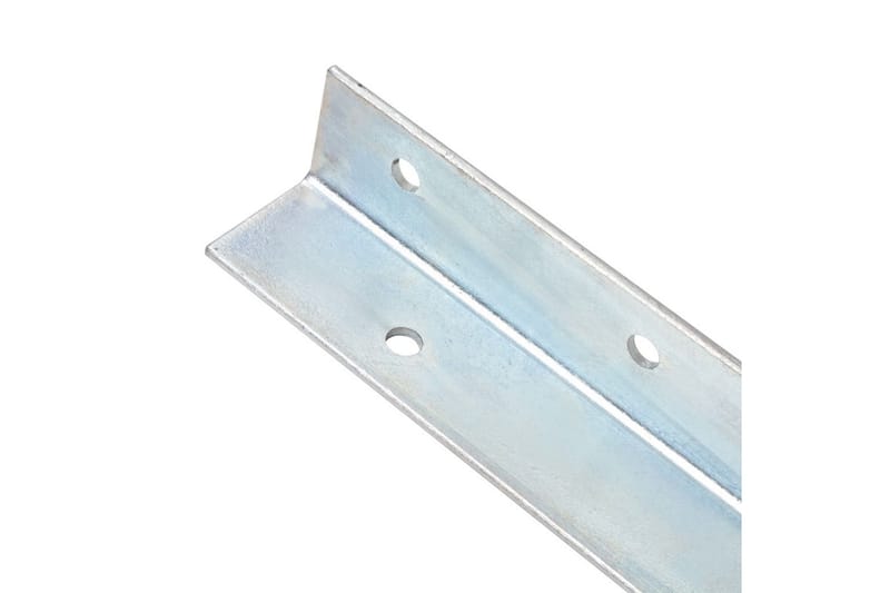 L- formet jordanker 2 stk galvanisert stål 5x5x50 cm - Hus & oppussing - Bygg - Spiker, skrue & innfesting