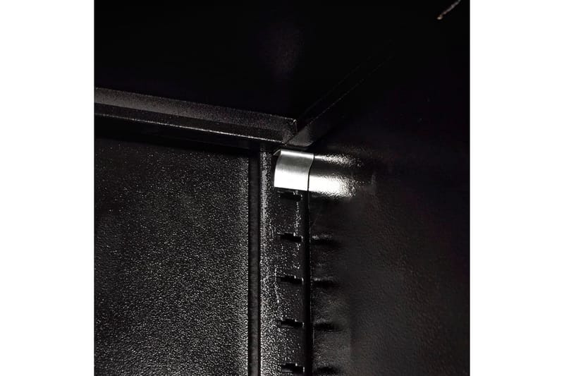 Verktøyskap med verktøyboks stål 90x40x180 cm rød og svart - Rød - Sortimentskap - Garasjeinteriør & garasjeoppbevarin
