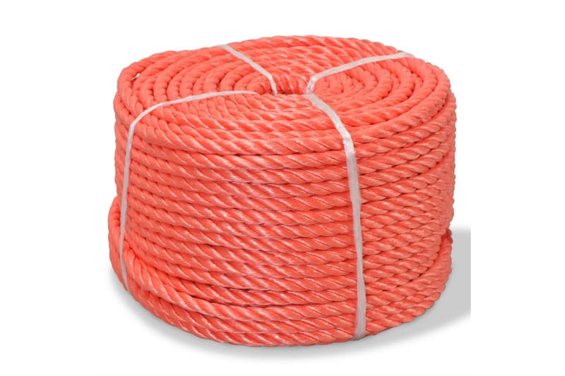 Vridd tau polypropylen 10 mm 250 m oransje - Hus & oppussing - Bygg - Spiker, skrue & innfesting