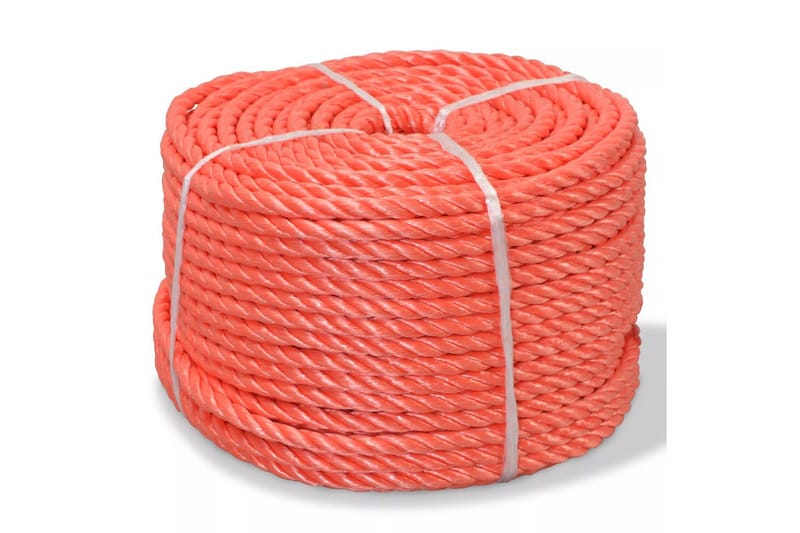 Vridd tau polypropylen 10 mm 100 m oransje - Hus & oppussing - Bygg - Spiker, skrue & innfesting