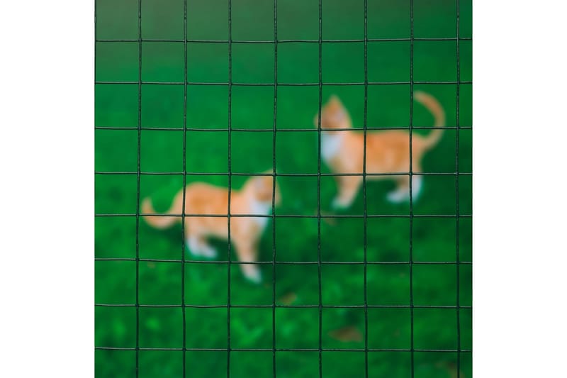 Nature Gjerdenetting firkantet 1x2,5 m 25 mm plastbelagt stå - grønn - Ståltråd & metalltråd