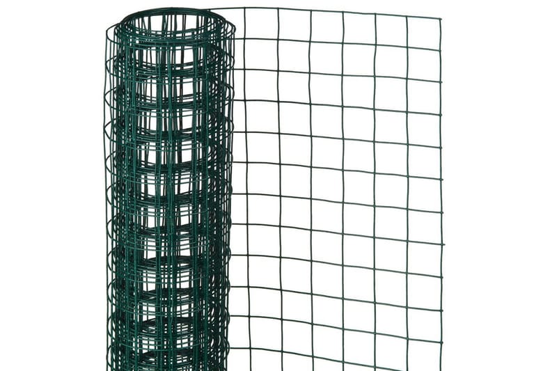 Nature Gjerdenetting firkantet 0,5x5m 13mm plastbelagt stål - Grønn - Ståltråd & metalltråd