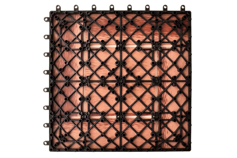 11stk 30 x 30 cm Brune Terrassefliser WPC 1 m² - Hus & oppussing - Bygg - Tre & virke - Heller & terrassevirke - Kompositthelle