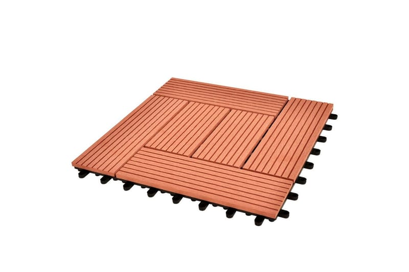 11stk 30 x 30 cm Brune Terrassefliser WPC 1 m² - Hus & oppussing - Bygg - Tre & virke - Heller & terrassevirke - Kompositthelle