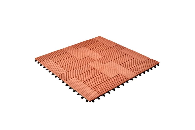 11stk 30 x 30 cm Brune Terrassefliser WPC 1 m² - Hus & oppussing - Bygg - Tre & virke - Heller & terrassevirke - Kompositthelle