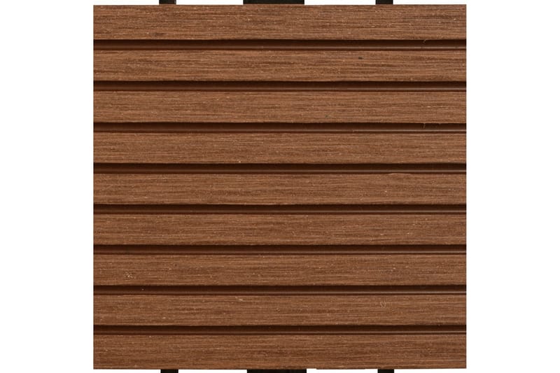 Terrassebord 22 stk 30x30cm 2 kvm WPC brun - Brun - Verandagulv & terrassebord - Treheller & trefliser balkong - Utegulv & tregulv - Trehelle & gulvhelle