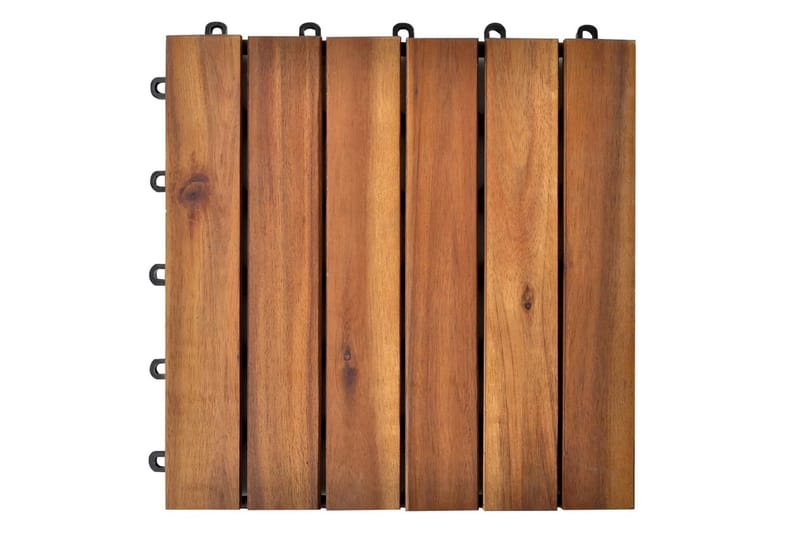 10stk Akasie Terrassefliser 30 x 30 cm Vertikal Mønster - Hus & oppussing - Bygg - Tre & virke - Heller & terrassevirke - Trehelle & gulvhelle