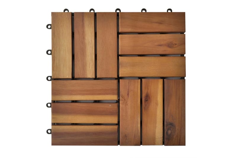 10stk Akasie Terrassefliser 30 x 30 cm - Hus & oppussing - Bygg - Tre & virke - Heller & terrassevirke - Trehelle & gulvhelle
