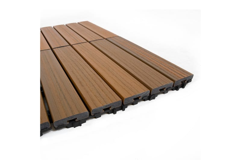 30x30x2,2 cm Terrasseplate Brun - Verandagulv & terrassebord - Treheller & trefliser balkong - Utegulv & tregulv - Trehelle & gulvhelle