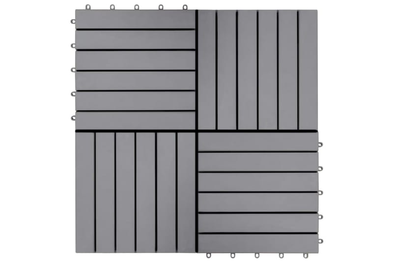 Terrassebord 10 stk gråvasket 30x30 cm heltre akasie - Verandagulv & terrassebord - Treheller & trefliser balkong - Utegulv & tregulv - Trehelle & gulvhelle
