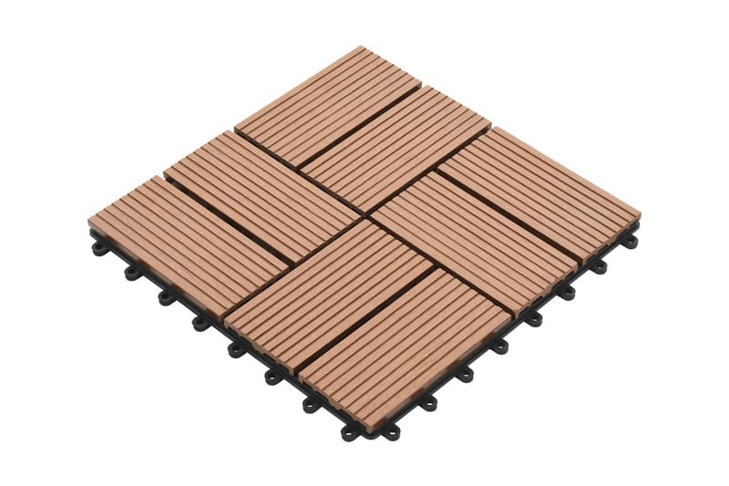 Terrassebord 22 stk 30x30 cm 2 kvm WPC brun - Hus & oppussing - Bygg - Tre & virke - Heller & terrassevirke - Trehelle & gulvhelle