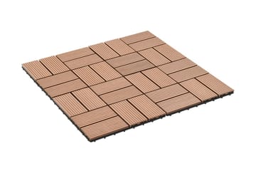 Terrassebord 22 stk 30x30 cm 2 kvm WPC brun - Hus & oppussing - Bygg - Tre & virke - Heller & terrassevirke - Trehelle & gulvhelle