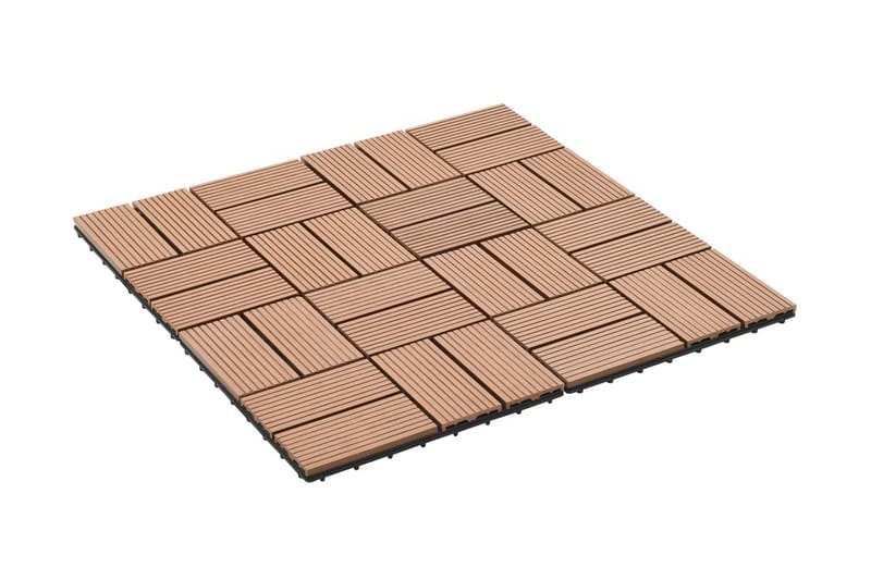 Terrassebord 22 stk 30x30 cm 2 kvm WPC brun - Hus & oppussing - Bygg - Tre & virke - Heller & terrassevirke - Trehelle & gulvhelle