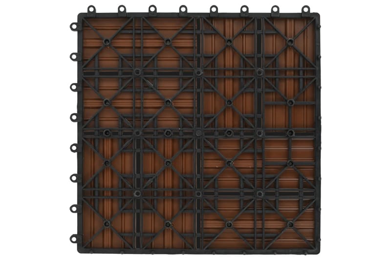 Terrassebord 22 stk 30x30 cm 2 kvm WPC brun - Hus & oppussing - Bygg - Tre & virke - Heller & terrassevirke - Trehelle & gulvhelle