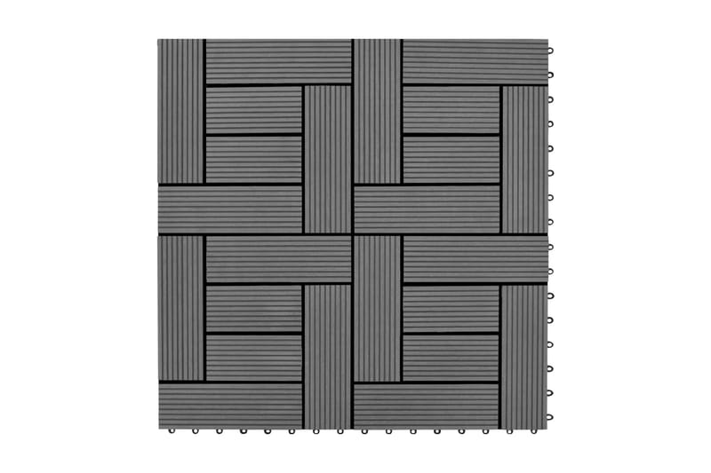 Terrassebord 22 stk 30x30 cm 2 kvm WPC grå - Grå - Verandagulv & terrassebord - Treheller & trefliser balkong - Utegulv & tregulv - Trehelle & gulvhelle