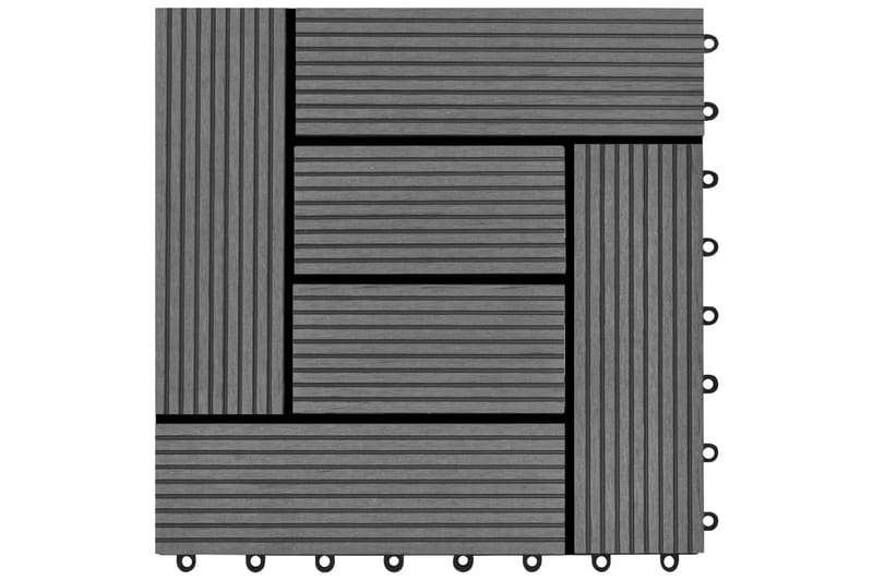 Terrassebord 22 stk 30x30 cm 2 kvm WPC grå - Grå - Verandagulv & terrassebord - Treheller & trefliser balkong - Utegulv & tregulv - Trehelle & gulvhelle