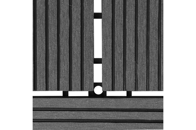 Terrassebord 22 stk 30x30 cm 2 kvm WPC grå - Grå - Hus & oppussing - Bygg - Tre & virke - Heller & terrassevirke - Trehelle & gulvhelle