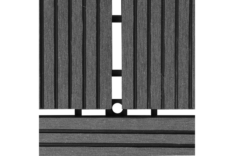 Terrassebord 22 stk 30x30 cm 2 kvm WPC grå - Grå - Utegulv & tregulv - Trehelle & gulvhelle - Verandagulv & terrassebord - Treheller & trefliser balkong