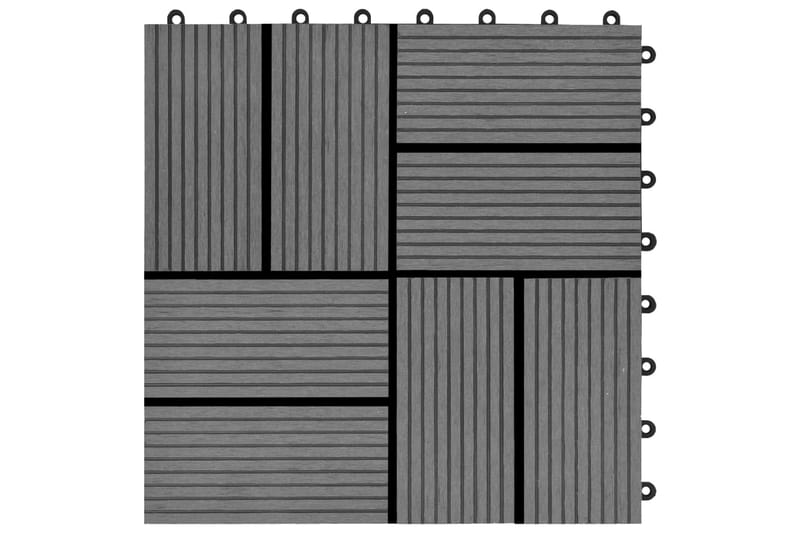 Terrassebord 22 stk 30x30 cm 2 kvm WPC grå - Verandagulv & terrassebord - Treheller & trefliser balkong - Utegulv & tregulv - Trehelle & gulvhelle