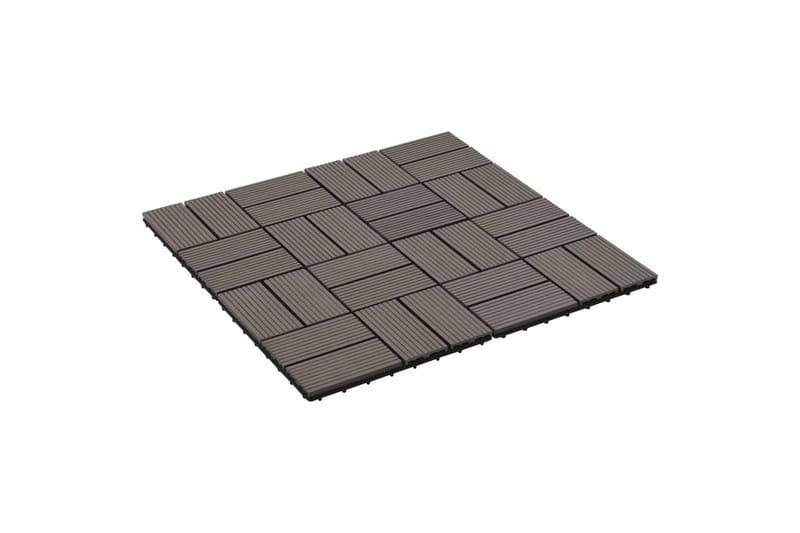 Terrassebord 22 stk 30x30 cm 2 kvm WPC mørkebrun - Hus & oppussing - Bygg - Tre & virke - Heller & terrassevirke - Trehelle & gulvhelle