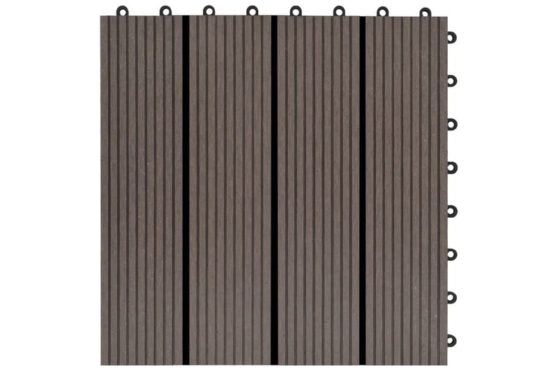 Terrassebord 22 stk 30x30 cm 2 kvm WPC mørkebrun - Hus & oppussing - Bygg - Tre & virke - Heller & terrassevirke - Trehelle & gulvhelle