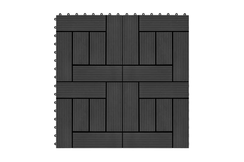 Terrassebord 22 stk 30x30 cm 2 kvm WPC svart - Svart - Utegulv & tregulv - Trehelle & gulvhelle - Verandagulv & terrassebord - Treheller & trefliser balkong