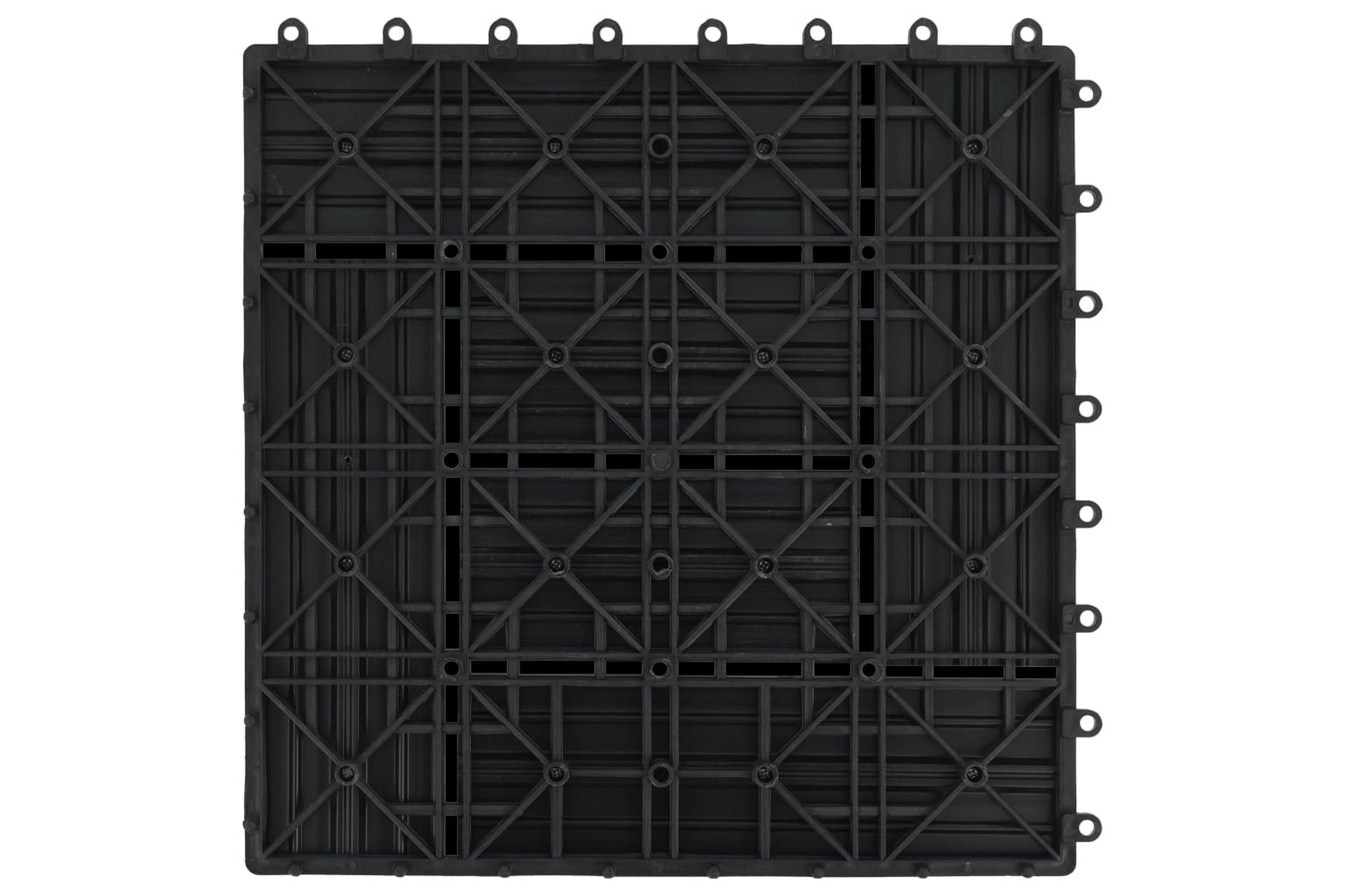 Terrassebord 22 stk 30x30 cm 2 kvm WPC svart - Svart - Hus & oppussing - Bygg - Tre & virke - Heller & terrassevirke - Trehelle & gulvhelle