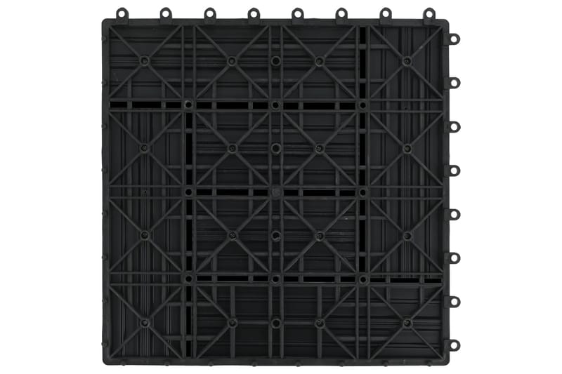 Terrassebord 22 stk 30x30 cm 2 kvm WPC svart - Svart - Hus & oppussing - Bygg - Tre & virke - Heller & terrassevirke - Trehelle & gulvhelle