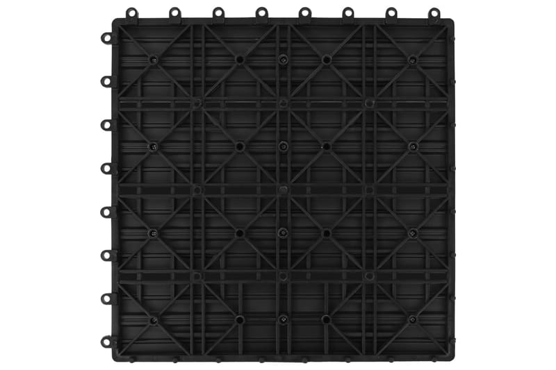 Terrassebord 22 stk 30x30 cm 2 kvm WPC svart - Svart - Hus & oppussing - Bygg - Tre & virke - Heller & terrassevirke - Trehelle & gulvhelle
