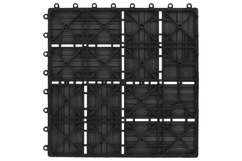 Terrassebord 22 stk 30x30 cm 2 kvm WPC svart - Hus & oppussing - Bygg - Tre & virke - Heller & terrassevirke - Trehelle & gulvhelle