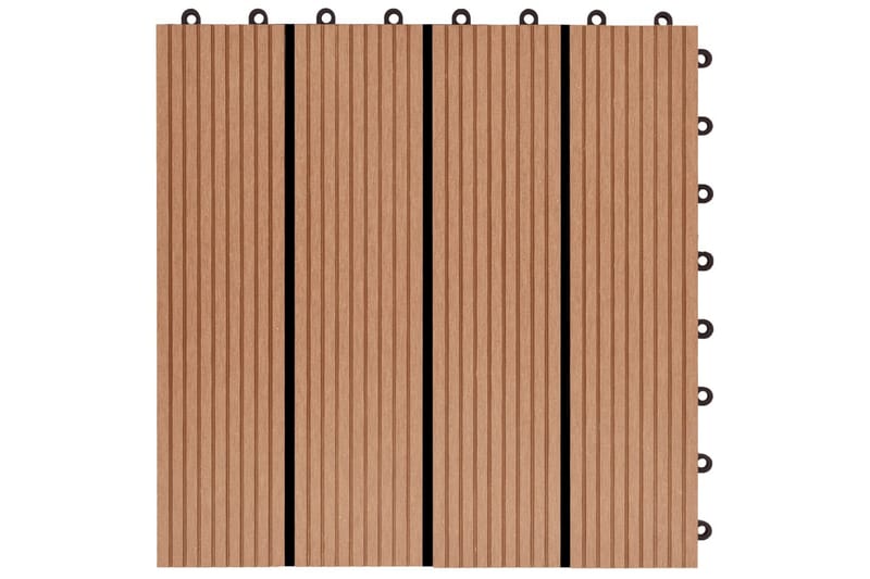 Terrassebord 22 stk 30x30 cm 2 kvm WPC teakfarge - Verandagulv & terrassebord - Treheller & trefliser balkong - Utegulv & tregulv - Trehelle & gulvhelle