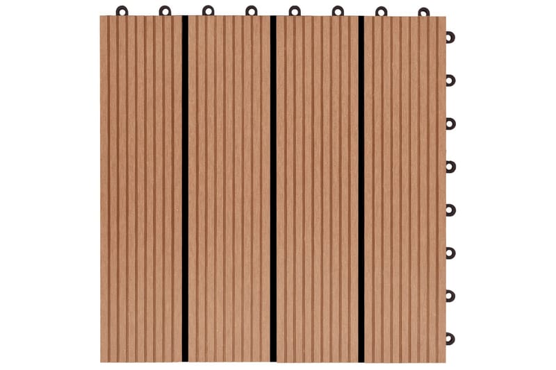 Terrassebord 22 stk 30x30 cm 2 kvm WPC teakfarge - Hus & oppussing - Bygg - Tre & virke - Heller & terrassevirke - Trehelle & gulvhelle