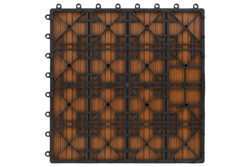 Terrassebord 22 stk 30x30 cm 2 kvm WPC teakfarge - Hus & oppussing - Bygg - Tre & virke - Heller & terrassevirke - Trehelle & gulvhelle