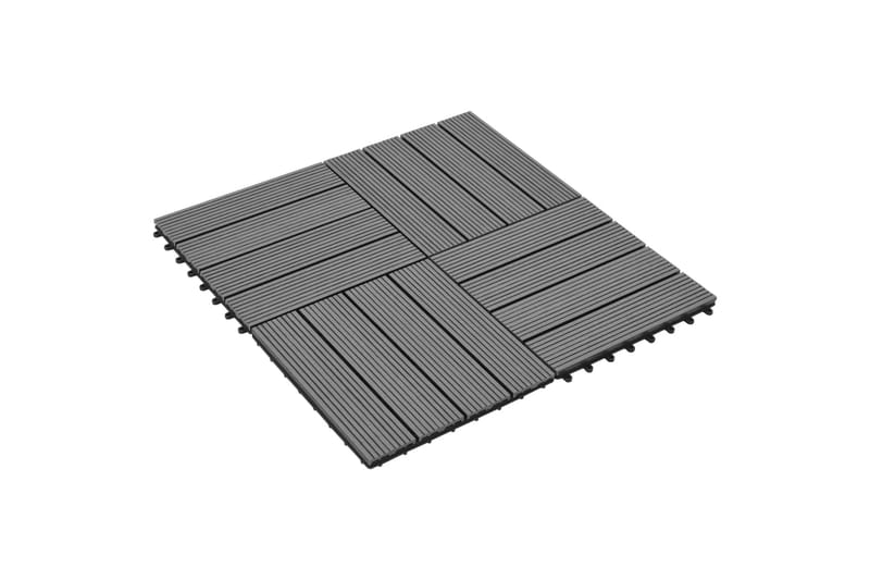 Terrassebord 22 stk 30x30cm 2 kvm WPC grå - Hus & oppussing - Bygg - Tre & virke - Heller & terrassevirke - Trehelle & gulvhelle