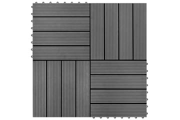 Terrassebord 22 stk 30x30cm 2 kvm WPC grå - Hus & oppussing - Bygg - Tre & virke - Heller & terrassevirke - Trehelle & gulvhelle