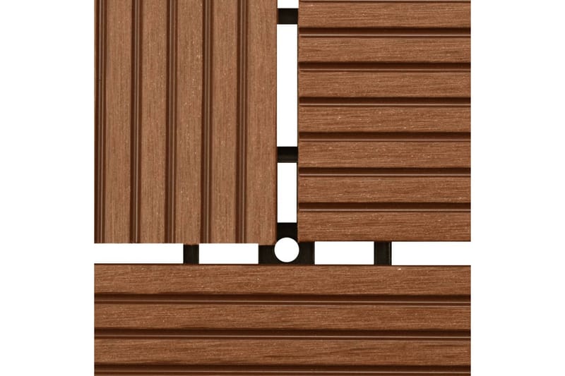 Terrassebord 22 stk WPC 30x30 cm 2 kvm WPC brun - Hus & oppussing - Bygg - Tre & virke - Heller & terrassevirke - Trehelle & gulvhelle