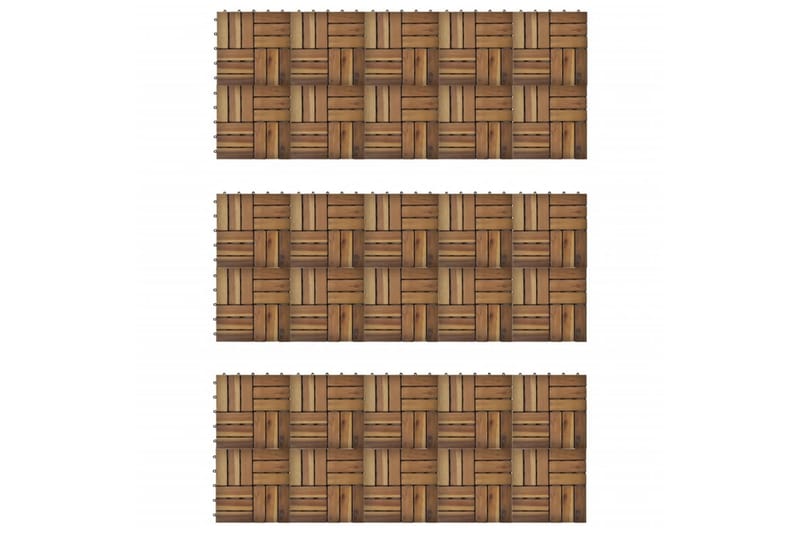 Terrassebord 30 x 30 cm Akasie Sett med 30 - Hus & oppussing - Bygg - Tre & virke - Heller & terrassevirke - Trehelle & gulvhelle