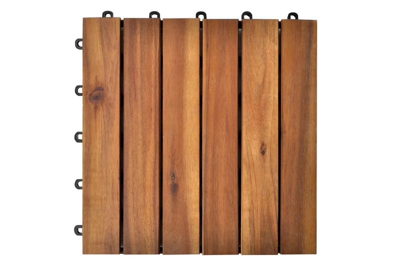 Terrassebord Vertikalt Mønster 30 x 30 cm Akasie Sett med 20 - Hus & oppussing - Bygg - Tre & virke - Heller & terrassevirke - Trehelle & gulvhelle