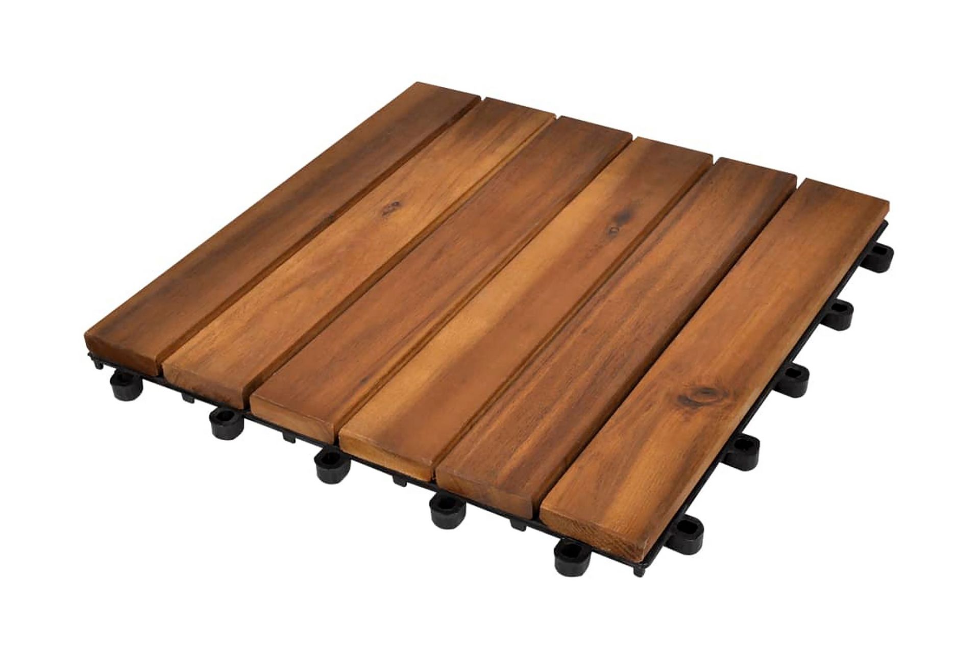 Terrassebord Vertikalt Mønster 30 x 30 cm Akasie Sett med 30 - Hus & oppussing - Bygg - Tre & virke - Heller & terrassevirke - Trehelle & gulvhelle